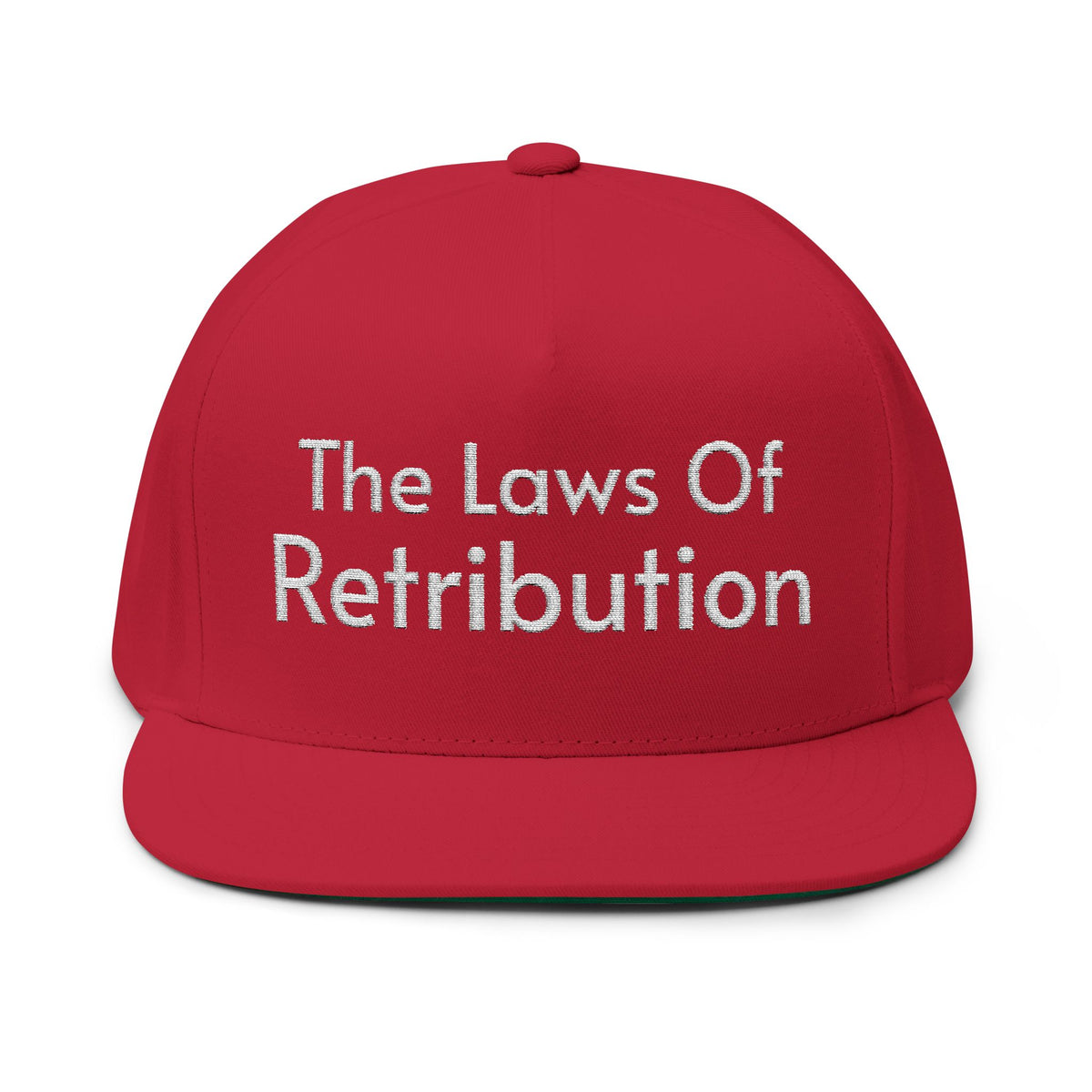 The Laws Of Retribution Embroidered Flat Bill Cap